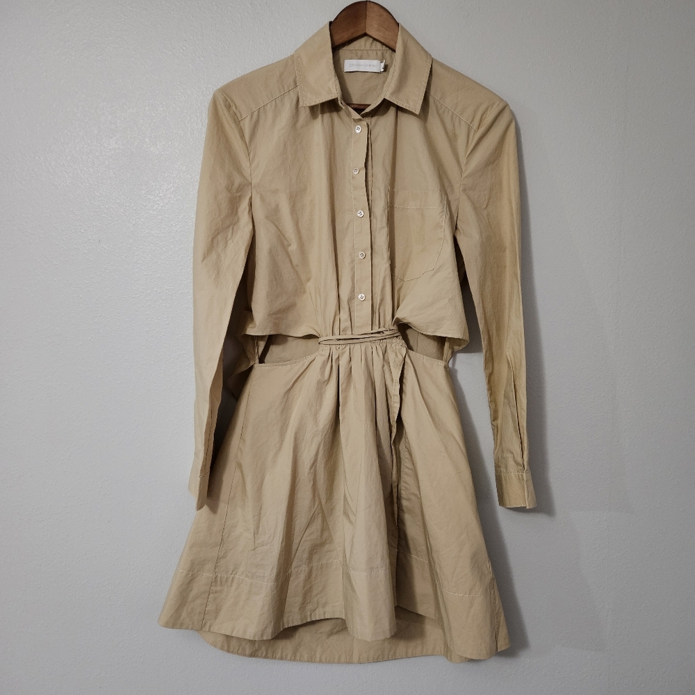 Jonathan Simkhai Tan Shirt Dress